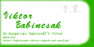 viktor babincsak business card